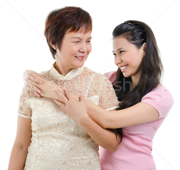 Senior mother and daughter Stock photo © szefei