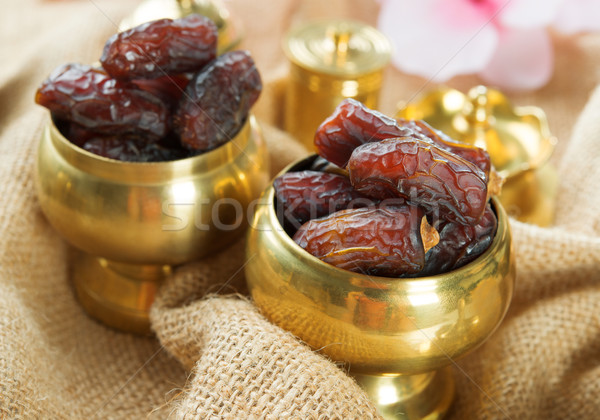 Ramadan food dates fruit. Stock photo © szefei