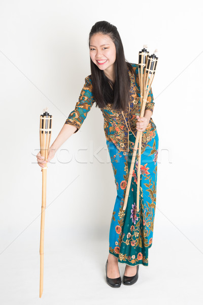 Ramadan femme portrait au sud-est asian Photo stock © szefei