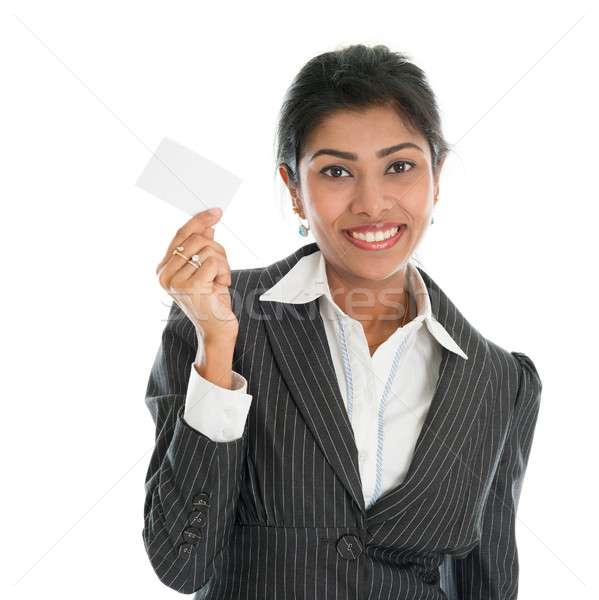 Negro mujer de negocios tarjeta de visita comercialización Asia Foto stock © szefei