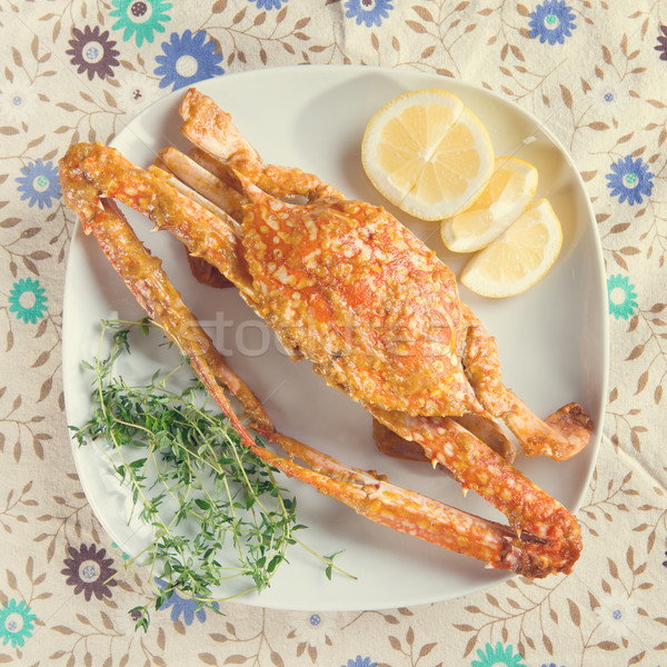 Hot and spicy sauce crab Stock photo © szefei