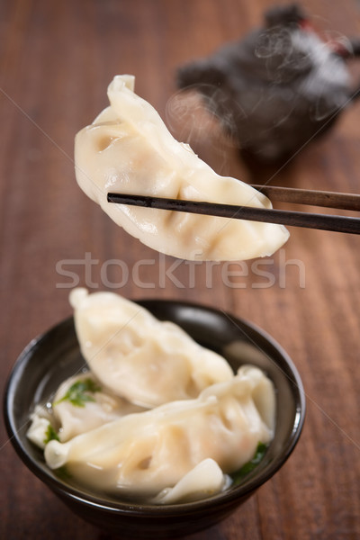 人気のある アジア料理 スープ 新鮮な プレート 箸 ストックフォト © szefei
