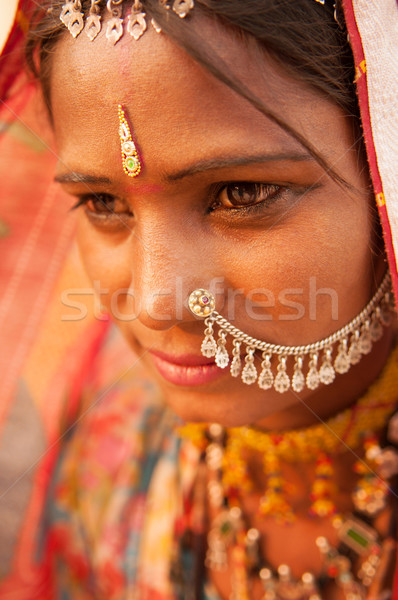 Stock fotó: Hagyományos · indiai · nő · portré · portré · nő · India