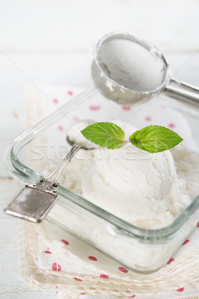 Stock photo: Coconut ice cream 