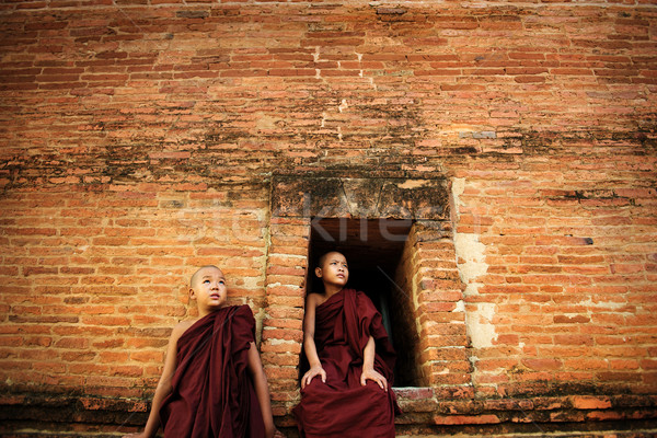 Buddhist novices Stock photo © szefei