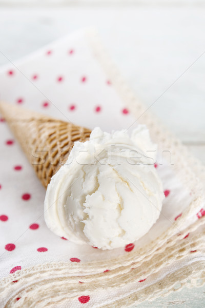 Stock photo: Vanilla ice cream 