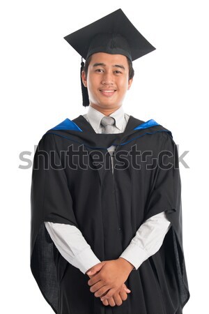 University student portrait in graduation day Stock photo © szefei