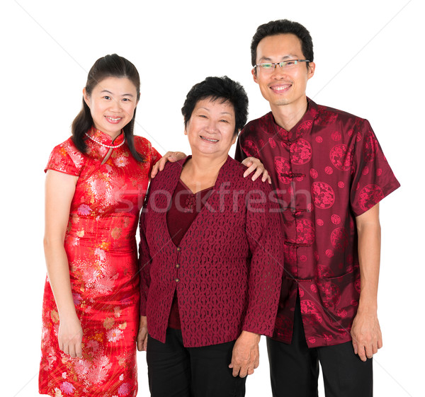 Stockfoto: Gelukkig · asian · chinese · familie · witte