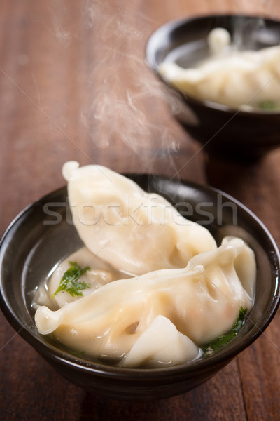 Asian appetizer dumplings soup  Stock photo © szefei
