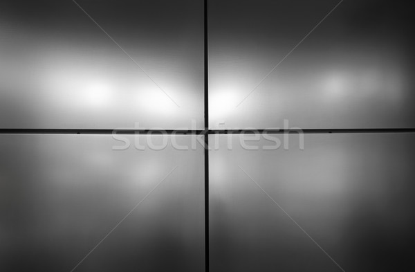 Metall wirklich grau Bürogebäude Bau Wand Stock foto © szefei