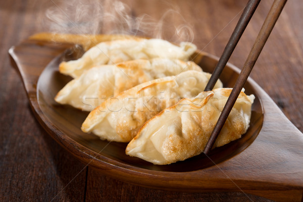 Close up fried dumplings Stock photo © szefei