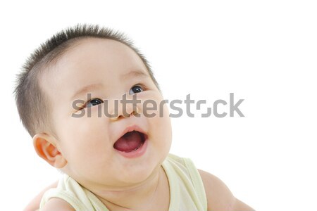 Stock foto: Glücklich · Baby · pan · asian · nachschlagen · lächelnd