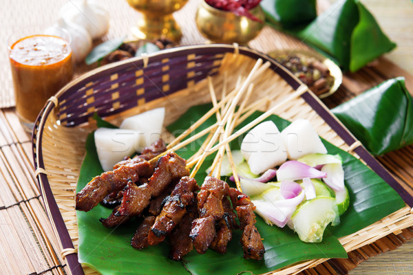 Satay Indonesia food Stock photo © szefei