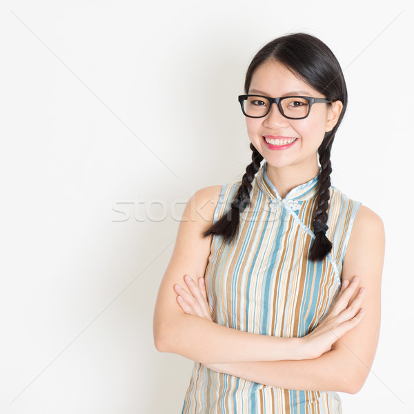 Asian Chinese female smiling  Stock photo © szefei