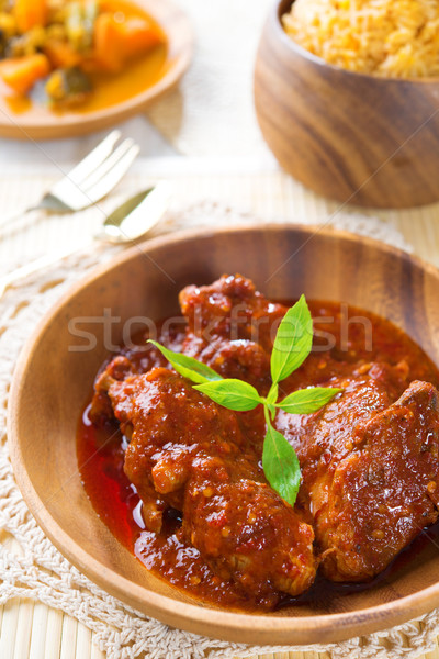 Indian chicken biryani Stock photo © szefei