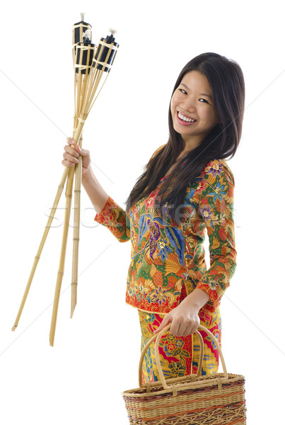 Happy Malay woman Stock photo © szefei