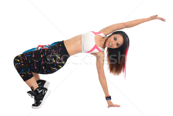 Jazz dançarina legal olhando menina Foto stock © szefei
