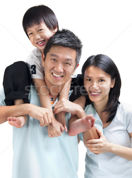 [[stock_photo]]: Heureux · asian · famille · blanche · femme · homme