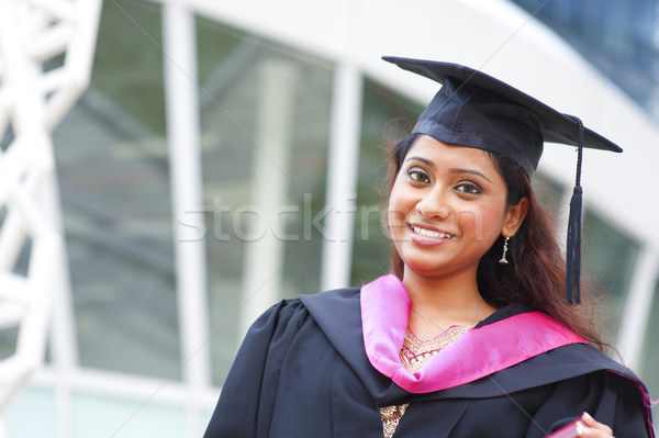 Stock photo: Indian female graduate student