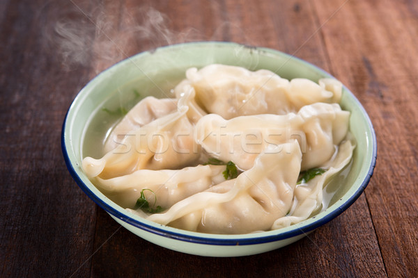 Asian food dumplings soup  Stock photo © szefei