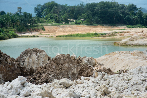 Stock photo: Tailing ponds in Asia