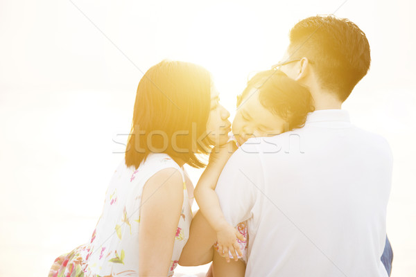 Stockfoto: Familie · genieten · kwaliteit · tijd · samen · jonge