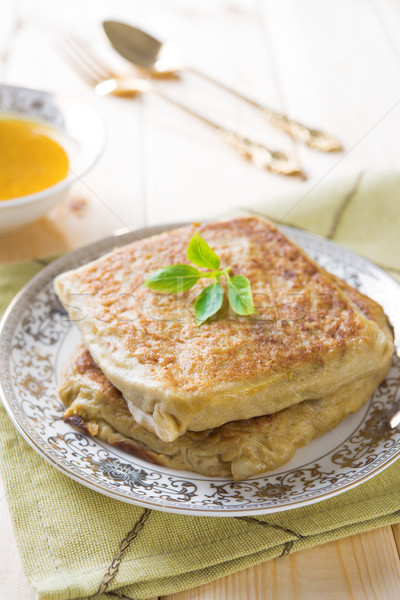 popular arab food Mutabbaq  Stock photo © szefei