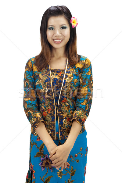 Nő portré nő fehér háttér portré fiatal Stock fotó © szefei