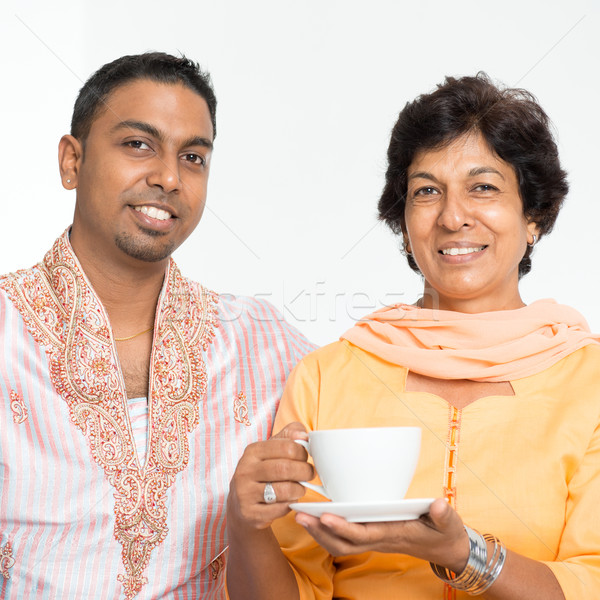 Indian family portrait Stock photo © szefei