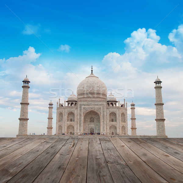 Taj Mahal Agra India with blue sky Stock photo © szefei