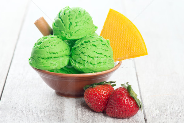 honeydew ice cream Stock photo © szefei