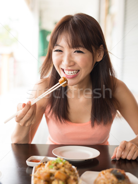 Enjoying meal Stock photo © szefei