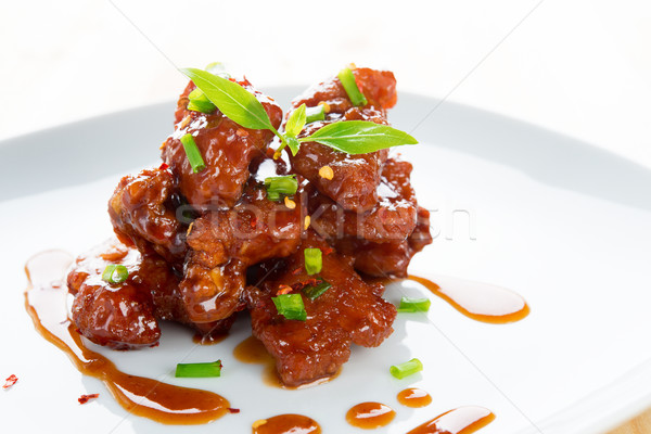 Kínai fölösleges borda tányér izolált fehér Stock fotó © szefei