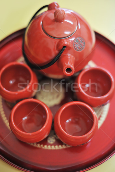 Chinese tea set Stock photo © szefei