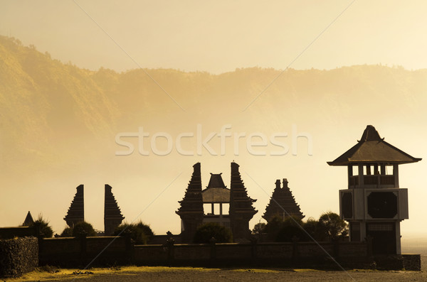 Hindu temple beside Mt. Bromo, Indonesia Stock photo © szefei