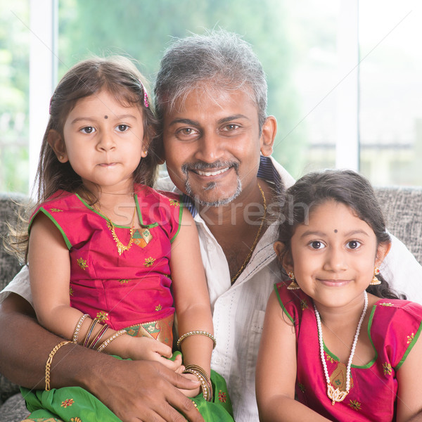 Father and daughters Stock photo © szefei