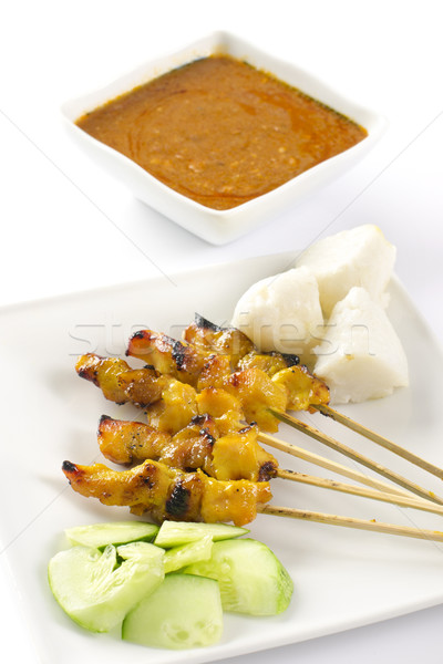 Chicken satay Stock photo © szefei