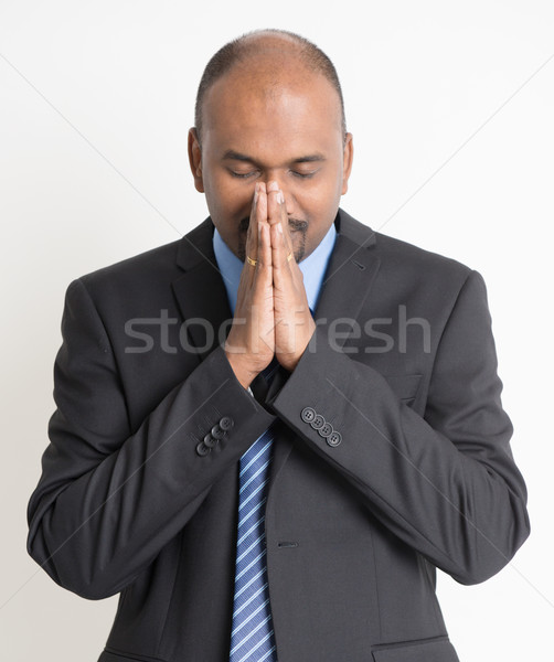 Stock photo: Indian businesspeople praying