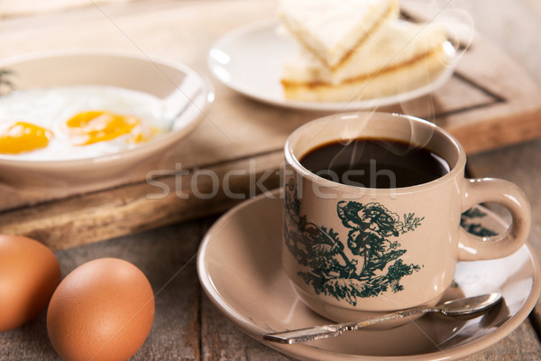 Kínai kávé reggeli hagyományos szingapúri stílus Stock fotó © szefei