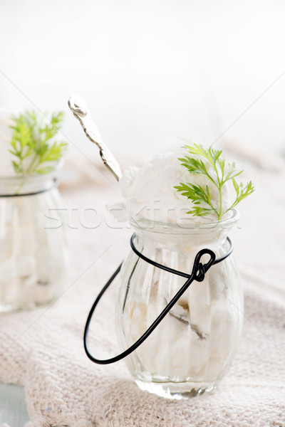 Close up vanilla milk ice cream Stock photo © szefei