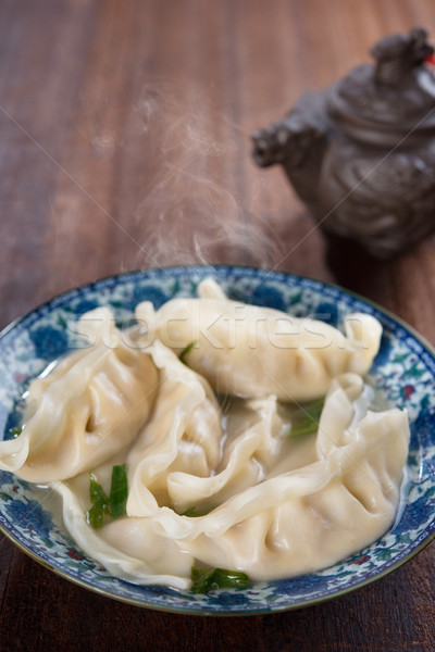 Fresh dumplings soup  Stock photo © szefei