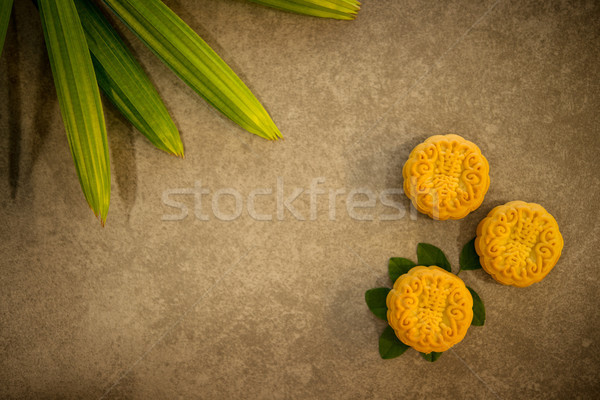 Mid-Autumn Festival Mooncakes with copy space Stock photo © szefei