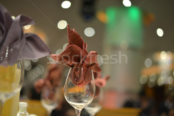 Bankett esküvő asztal sekély buli terv Stock fotó © szefei