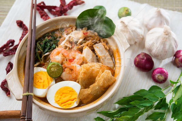 Malaysian food prawn mee Stock photo © szefei