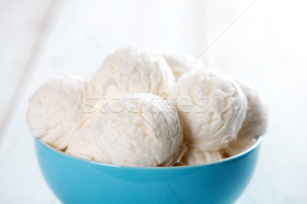Stock photo: Vanilla ice cream bowl