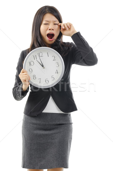 Lazy female late to work Stock photo © szefei