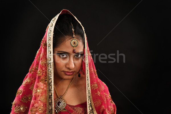 Indian femme traditionnel tête coup belle [[stock_photo]] © szefei