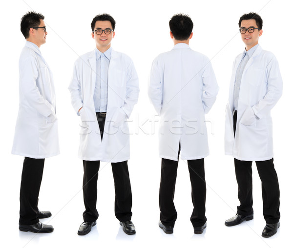 Asian male beauty therapist in beautician uniform  Stock photo © szefei