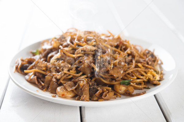 Kínai edény keverés sült fából készült friss Stock fotó © szefei