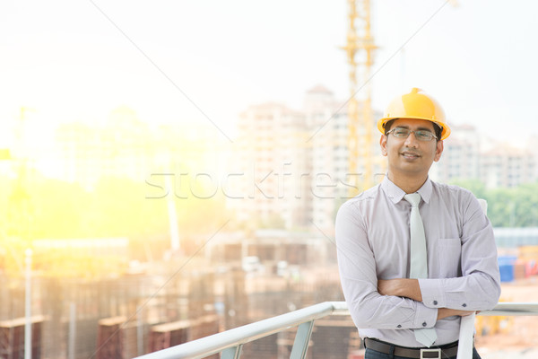 Asian male site contractor engineer  Stock photo © szefei